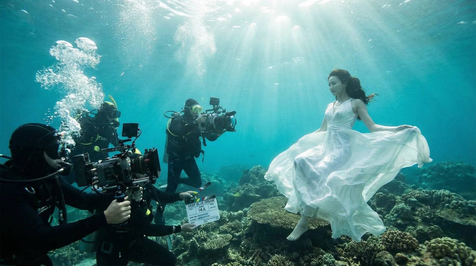 呦呦视频萝莉岛栏目水下拍摄现场花絮