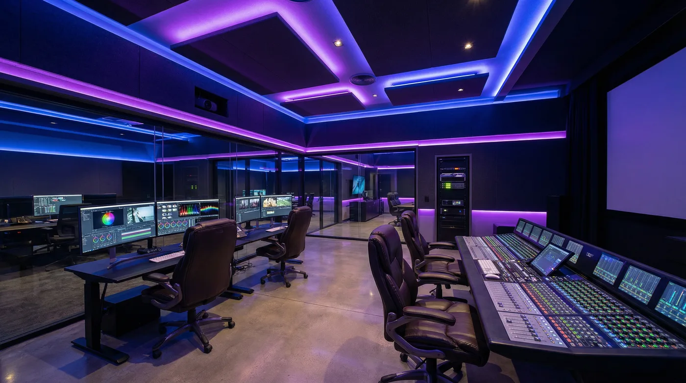 呦呦视频后期制作工作室内景